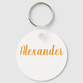 Llavero Alexander name Metal ring keychain