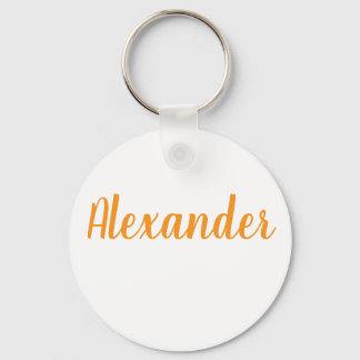 Llavero Alexander name Metal ring keychain
