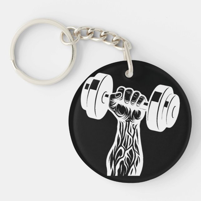 Llavero Alfa Lifter Black Keychain Muscle Design (Frente)