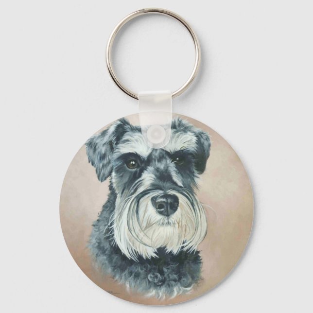 Llavero Alfie - schnauzer en miniatura (Anverso)