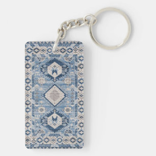 Llavero Alfombra Kilim Azul Antiguo Oriental