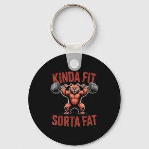 Llavero Algo En Forma Algo Gordo Perro De Gimnasio Diverti