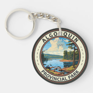 Llavero Algonquin Parque Provincial Viaje Arte Vintage