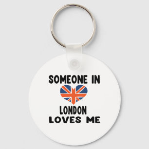 Llavero Alguien En Londres Me Ama Inglaterra Bandera Britá