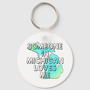 Llavero Alguien en Michigan me quiere