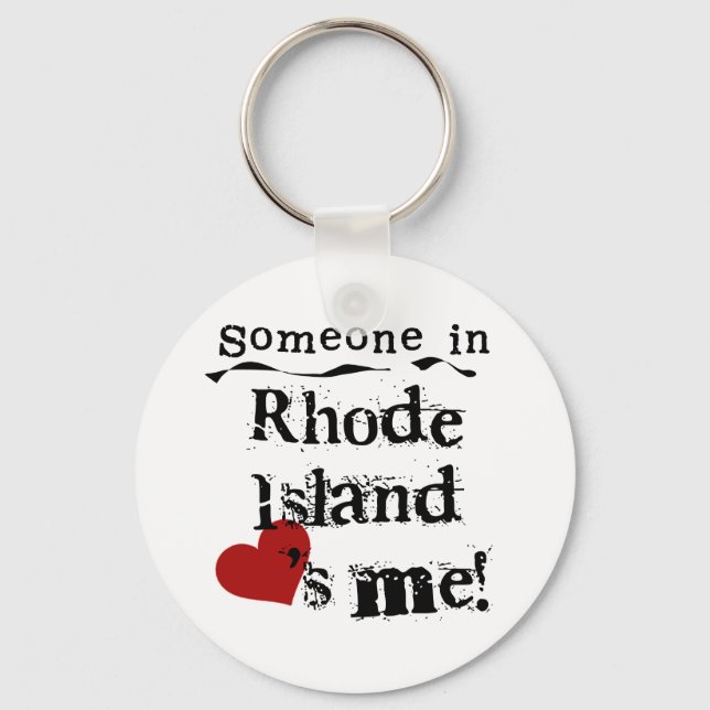 Llavero Alguien En Rhode Island Me Ama (Anverso)