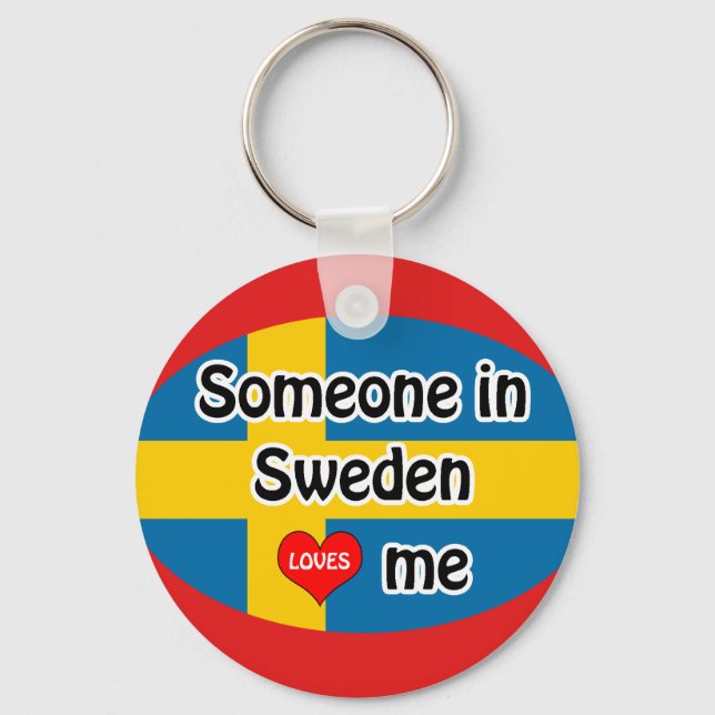 Llavero Alguien en Suecia me ama (Anverso)