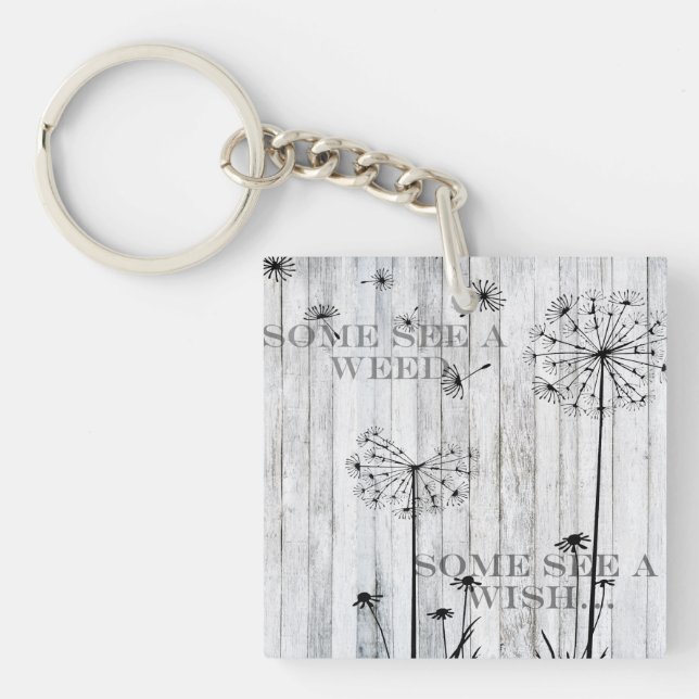 Llavero Algunos Ven Una Cadena Clásica Acrílica De Maleza (Frente)