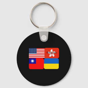 Llavero Alianza de la Libertad Usa Hong Kong República Tai