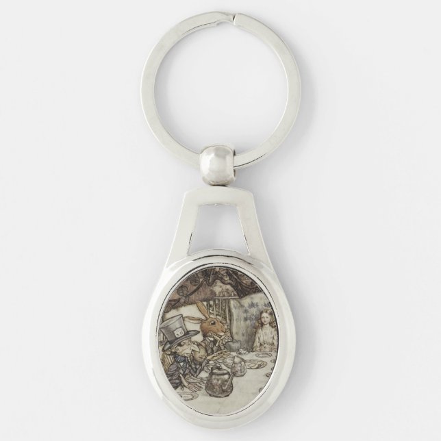 Llavero Alice Birthday Uncumpleaños Rabbit Hatter Fiesta (Anverso)