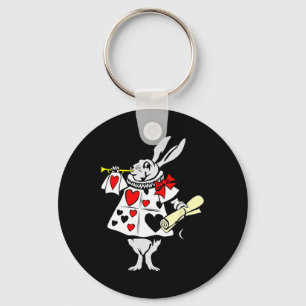 Llavero Alice In Wonderland Rabbit Easter Bunny Jugando Mu