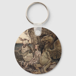 Llavero Alicia con el Griffin y la Tortuga Falsa