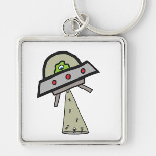 Llavero Alien Abducción OVNI Flying Saucer