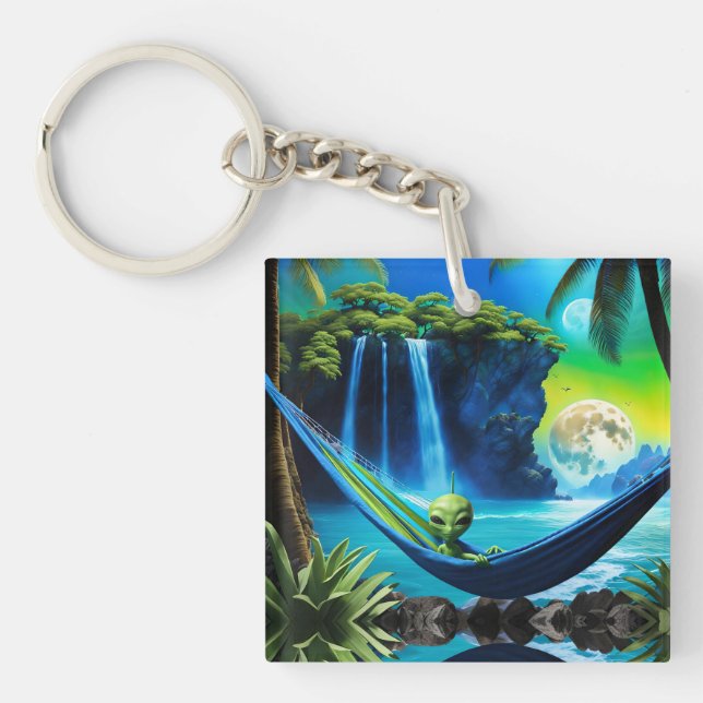 Llavero Alien Hammock en Beach Vacations (Frente)