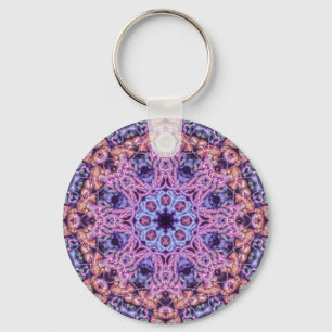 Llavero Alien Purple Psychedelic Kaleidoscopic Mandala