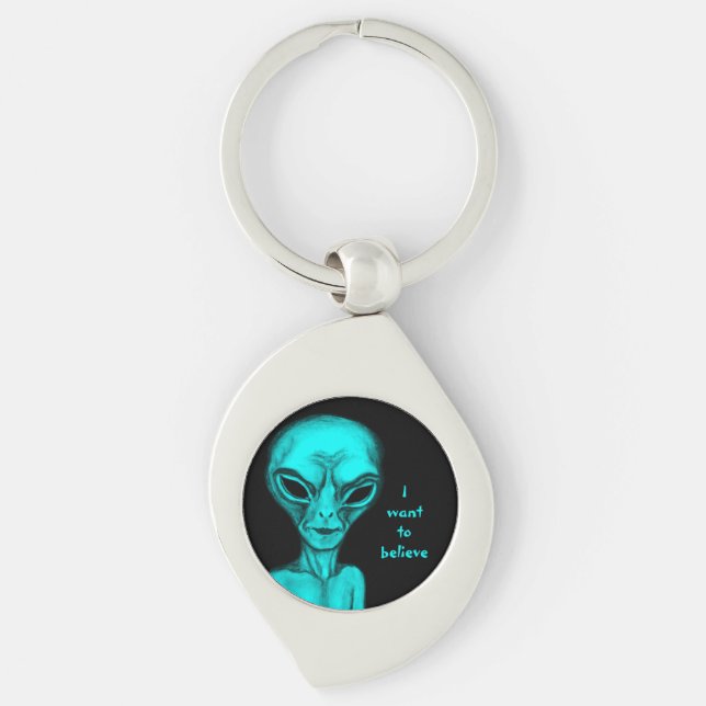 Llavero Alien, quiero creer (Anverso)