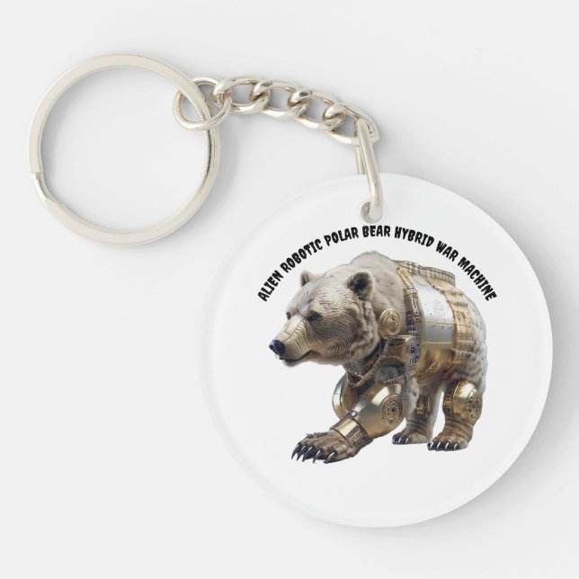 Llavero Alien Robotic Polar Bear Hybrid (Frente)