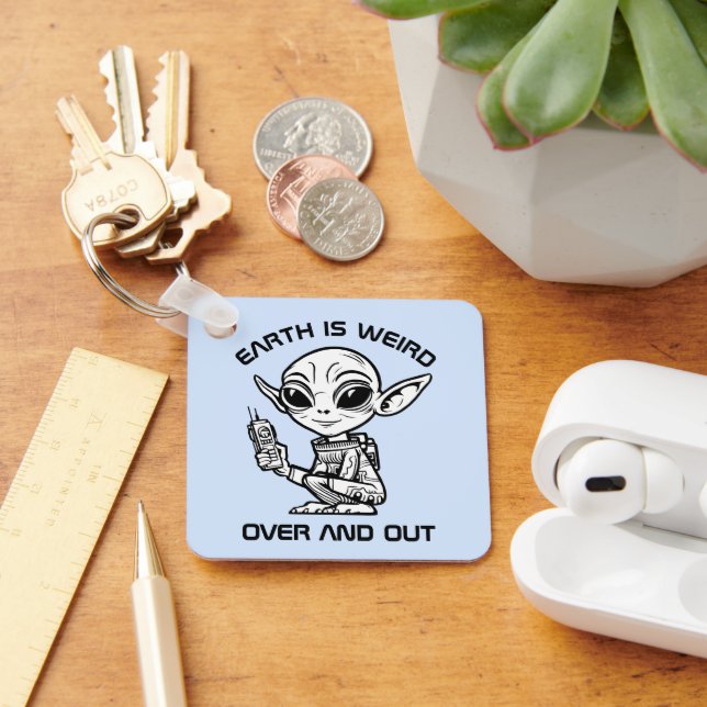 Llavero Alienígena en blanco y negro (Escritorio )