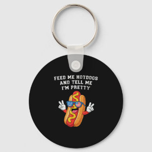 Llavero Alimenta hotdogs y dile hotdog 4 de julio
