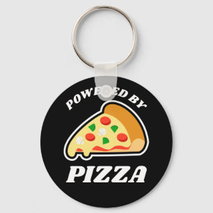 Llavero 'Alimentado por pizza', amante de la pizza