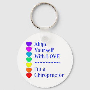 Llavero Alinéjate con amor - ¡soy un quiropráctico!