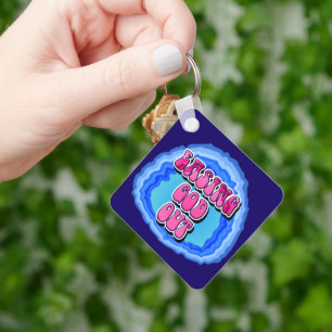 Llavero Aliviando a DIOS fuera el lema Geode con un PERSON