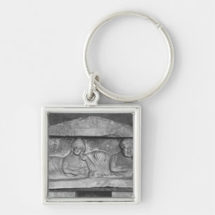 Llavero Alivio funerario de un par, del Palmyra, Siria