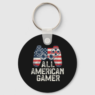 Llavero All American Gamer 4 Of July Video Game Gaming M