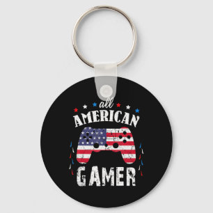 Llavero All American Gamer Patriotic Video Game 4 of Jul