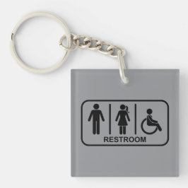 Llavero All Gender Bathroom Symbol