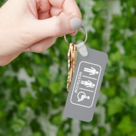 Llavero All Gender Bathroom Symbol