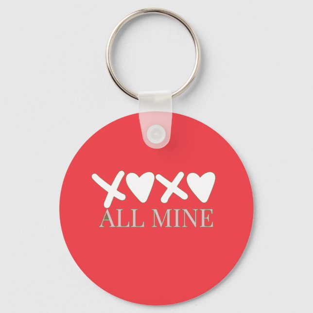 Llavero ALL MINE XOXO Valentine Shirt - Minimal Love Desig (Anverso)
