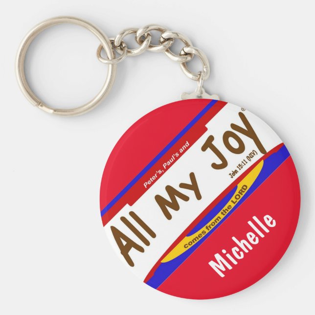 Llavero All My Joy Christian Keychain (2,25") (Frente)