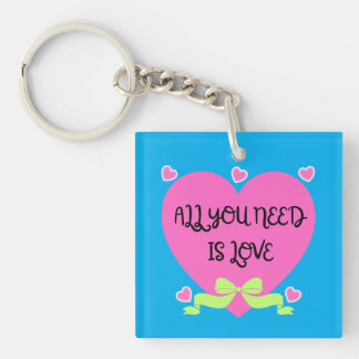 Llavero All You Need Is Love – Valentine Heart Design