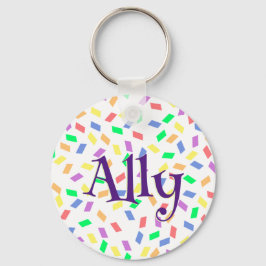 Llavero Ally en morado | rociadores de arcoiris pastel