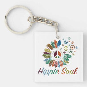 Llavero Alma de Hippie Boho Paz y Amor 