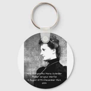 Llavero Alma Margaretha Maria Schindler Mahler Gropius Wer