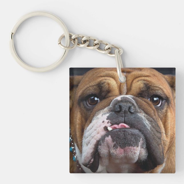 Llavero Almohada de inglés bulldog (Frente)