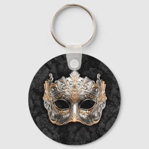 Llavero Almohada de Mascara Veneciana en Plata