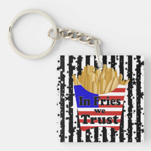 Llavero Almohada In Fries We Trust