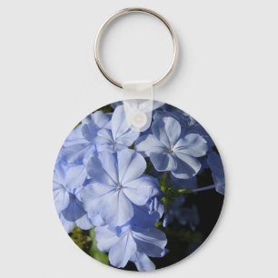 Llavero Almohadilla de corcho de flor de Plumbago azul haw