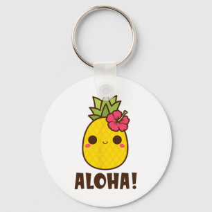 Llavero Aloha Beach Kawaii Cute Pineapple Hawaii Hawaiia