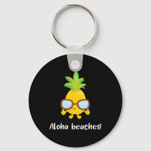 Llavero Aloha Beaches Gráfica De Piña Con Regalo De Sol