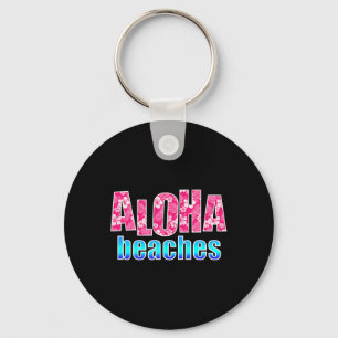 Llavero Aloha Bebe Hibiscus Pink Flower Hawaii