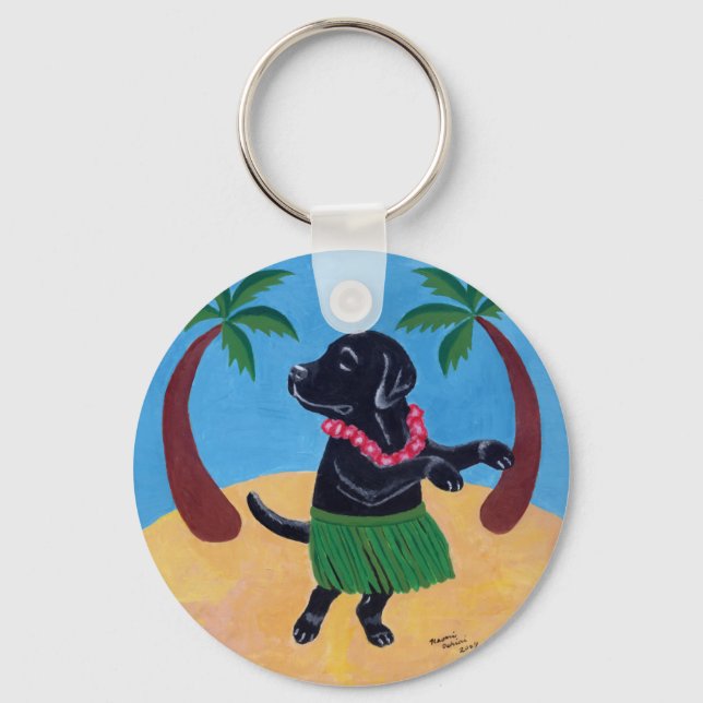Llavero Aloha Black Labrador (Anverso)