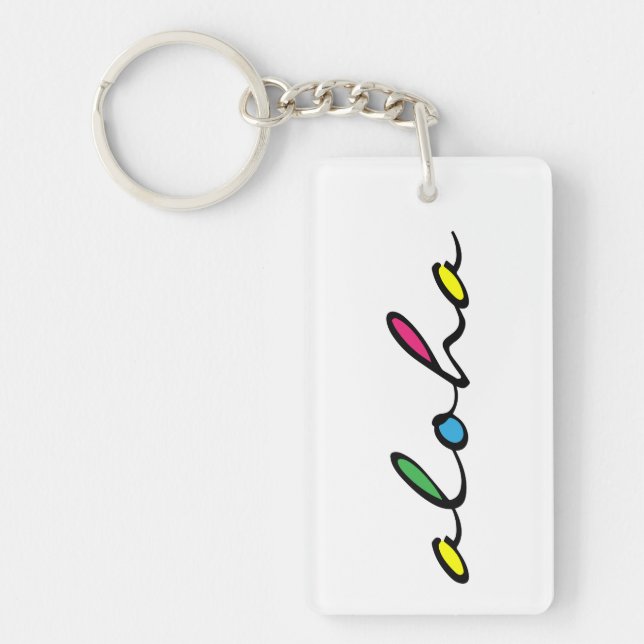 Llavero AlOHA colorido (Frente)