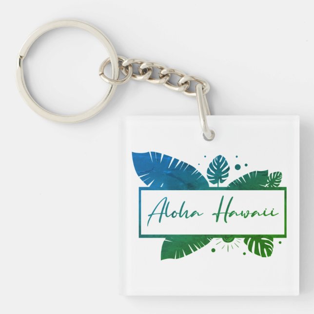 Llavero Aloha Hawaii Green T-Shirt (Frente)