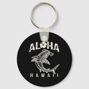 Llavero Aloha Hawaii Tril Tiburón Polinesio Hawaiano Playa