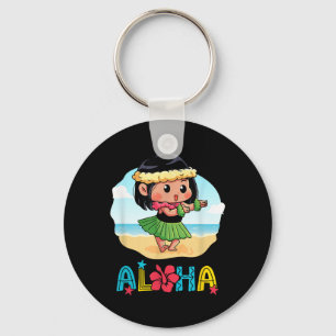 Llavero Aloha Hula Hawaiana Chica Cute bailarina Playa de