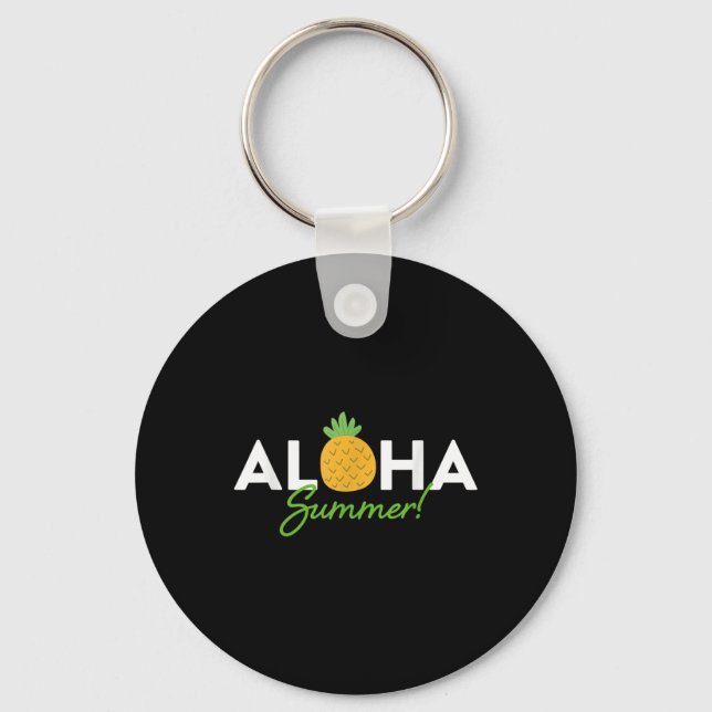 Llavero Aloha Summer _ Pineapple Lover Cute Funny Hola Vac (Anverso)